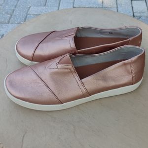 Toms Avalon Rose Gold Slip On Shoes